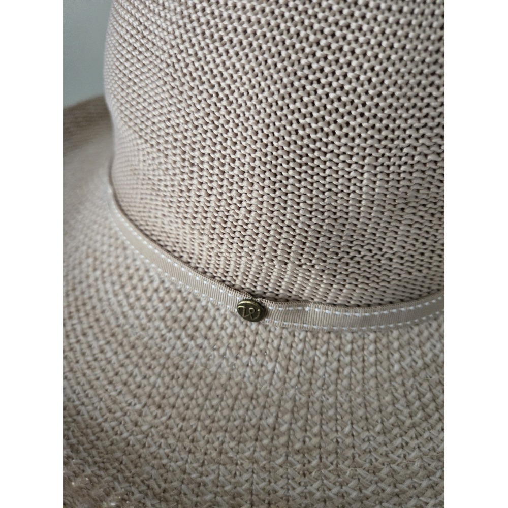 WALLAROO Victoria Brim Sun Hat Adjustable Drawstring Two Tone Beige Lightweight - Picture 3 of 8